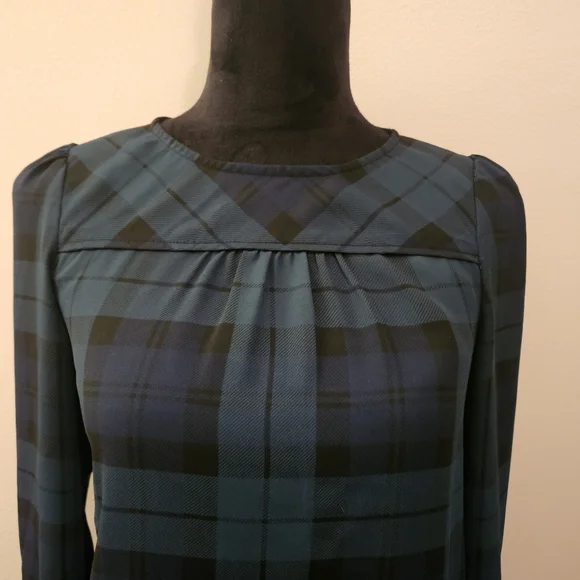 J. Crew Plaid Long-Sleeved Blouse - XS - Picture 4 of 11